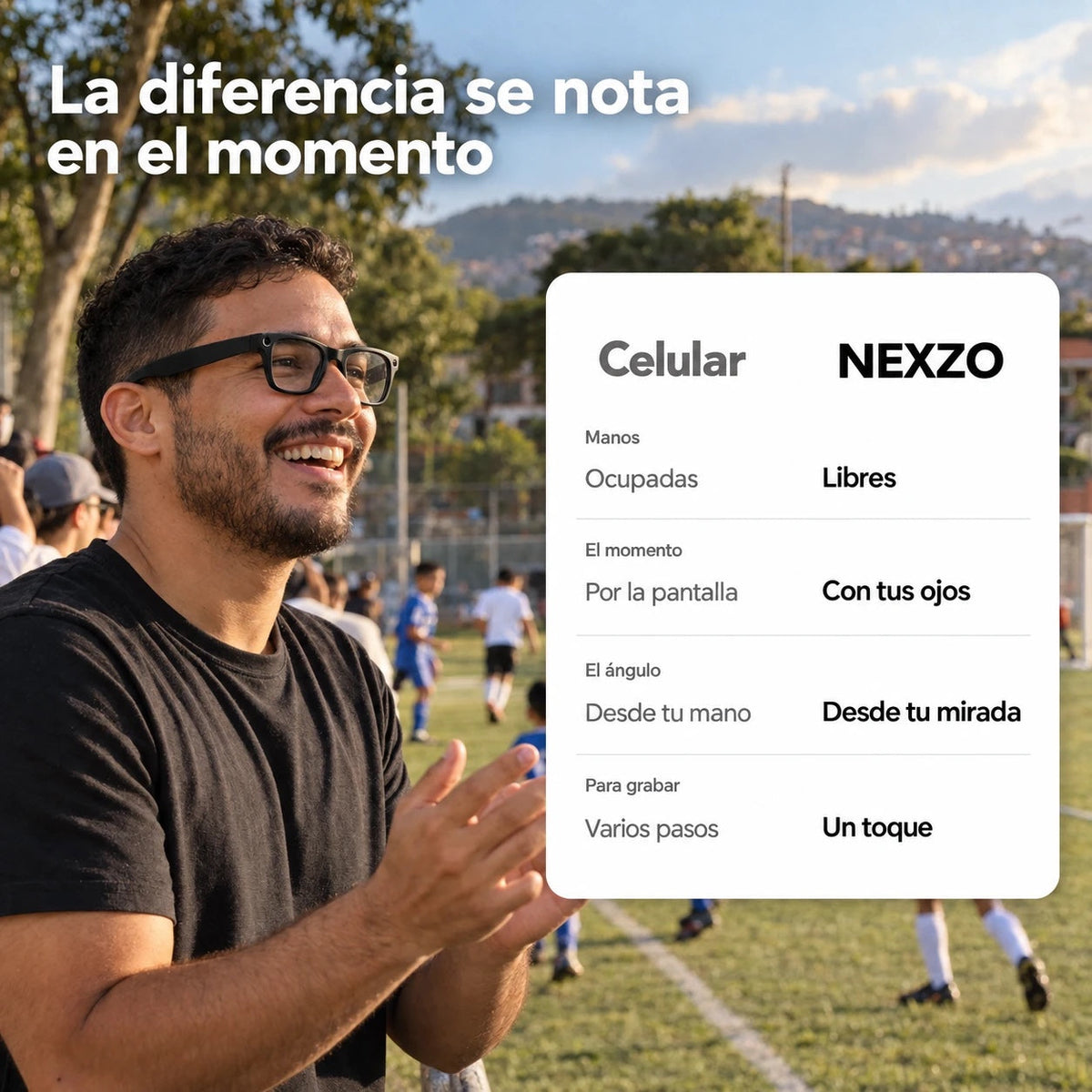 La diferencia se nota en el momento: celular vs NEXZO